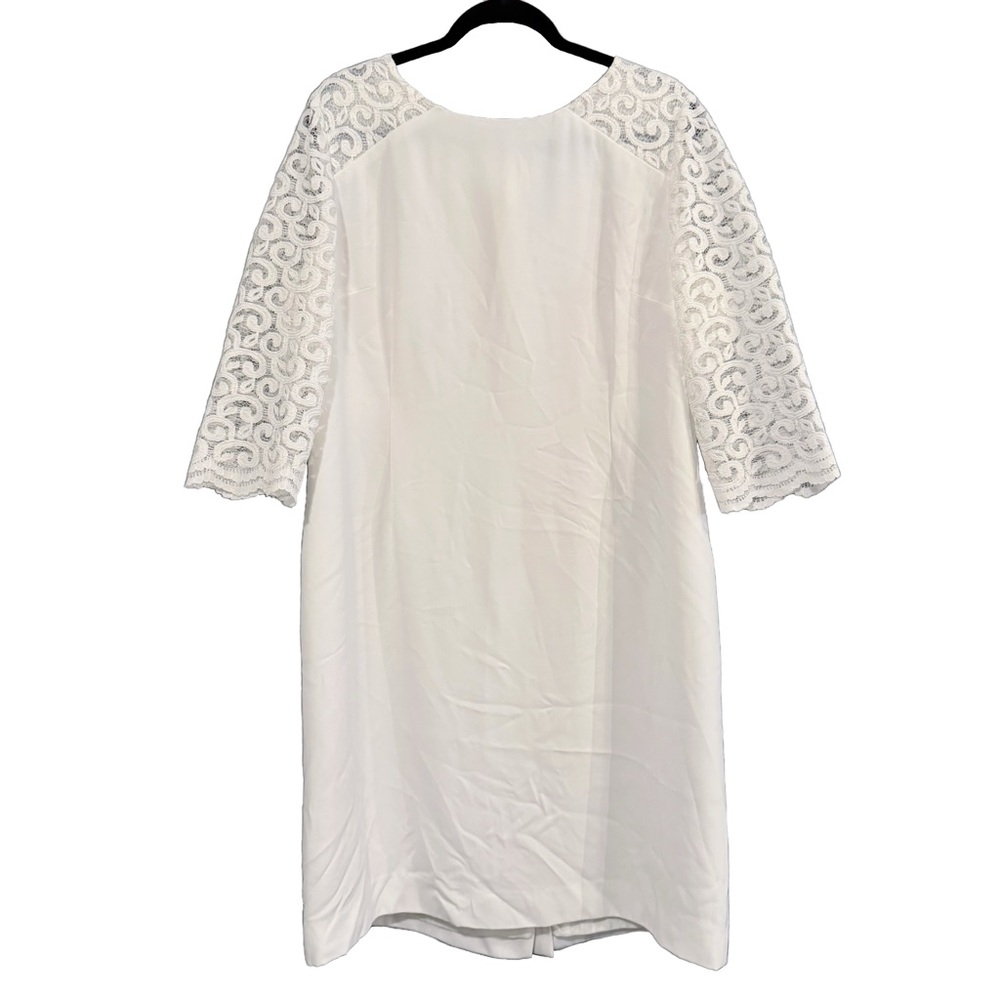 Preston & York Ivory Lace Sleeve Dress Size 18